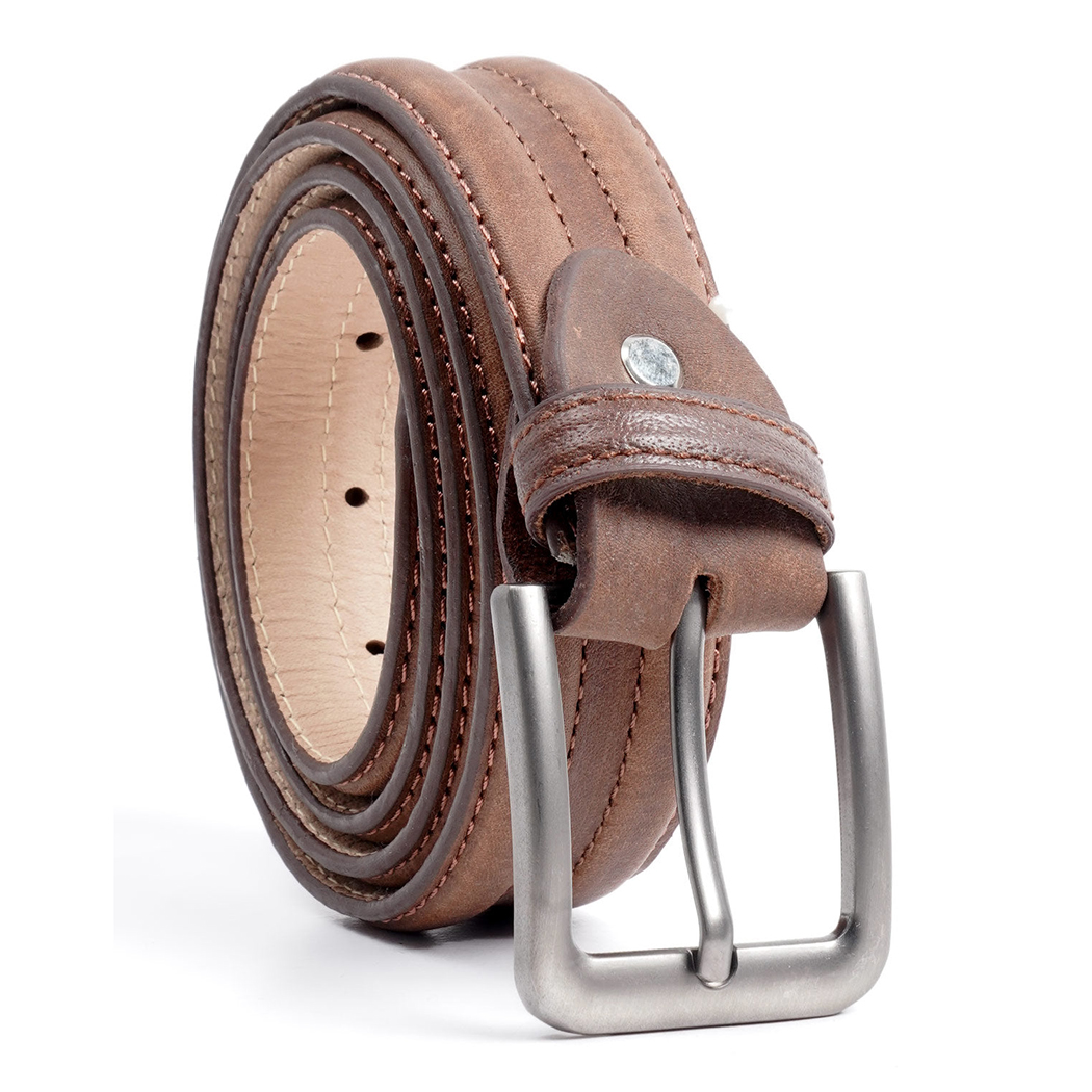 Light Brown Plain Leather Belt