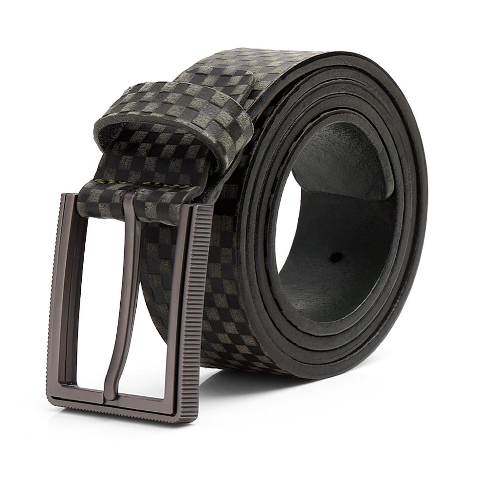 Dark Green Leather Belt